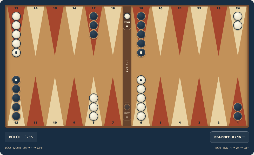 Backgammon game preview