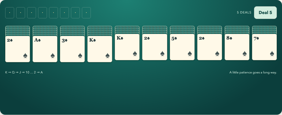 Spider Solitaire game preview